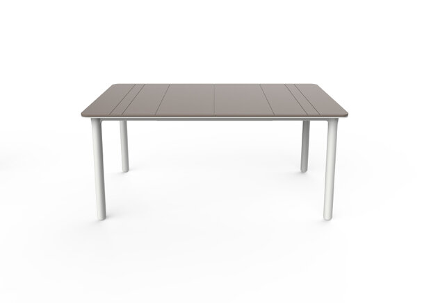 Resol Noa Kunststof Tuintafel 160x90 kleur: chocolate / wit