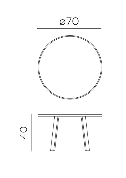 Nardi Maximo 70 Maxi - Salontafel - Rond 70 cm - Terra