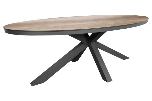 Sens-Line Brescia - Tuintafel - Ovaal - HPL met teak look