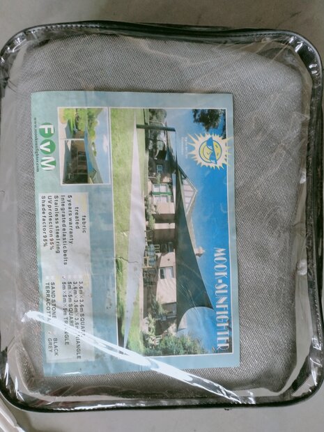 schaduwdoek driehoek 5x5 grijs