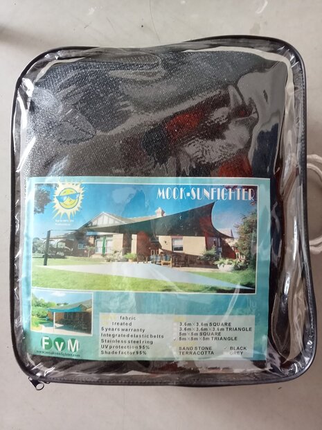 schaduwdoek driehoek 5x5 antraciet