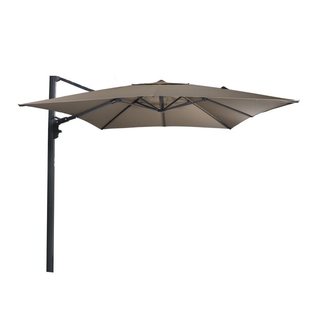 Lesli Living Virgo Up - Zweefparasol - Vierkant 3 meter - Taupe