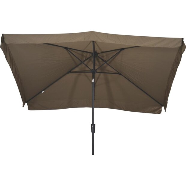 Lesli Living Libra - Staande Parasol -Opdraaimechanisme - Rechthoekig 2x3 meter - Taupe
