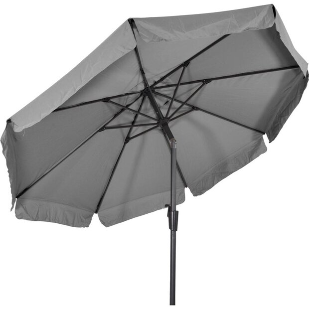 Lesli Living Libra - Staande Parasol -Opdraaimechanisme - Rond 3 meter - Grijs