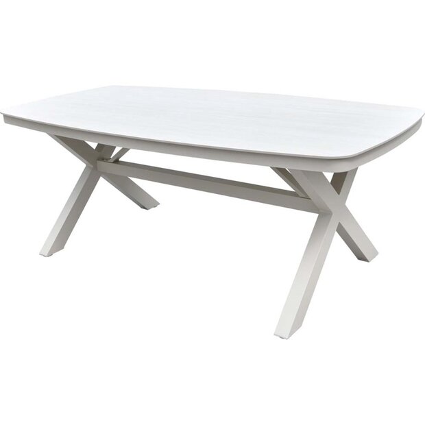 Lesli Living Davos Deens Ovaal - Tuintafel - 200x100 cm - Beige