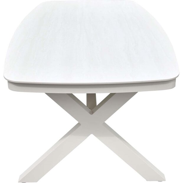 Lesli Living Davos Deens Ovaal - Tuintafel - 200x100 cm - Beige