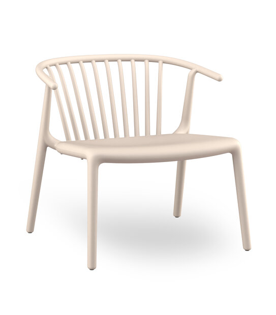 Resol Woody loungestoel Marfil-  vol kunststof frame - voor binnen en buiten - UV bestendig