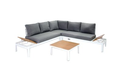 Lotus Aluminium hoek loungeset wit