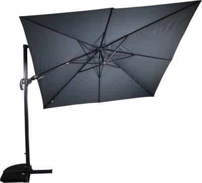 Zweefparasol Virgoflex vierkant 3 meter, kleur: grijs