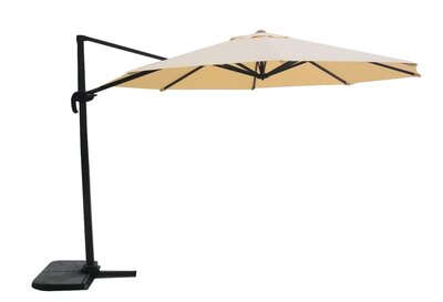 Zweefparasol rond 3.5 meter, kleur: ecru