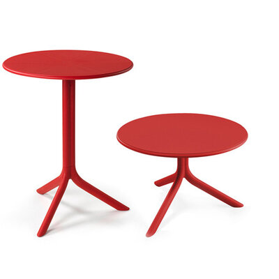 Nardi Spritz kunststof tuintafel rond 60 cm rood