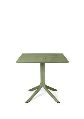 Nardi Clip 80 tafel kunststof tuintafel vierkant 80 cm, kleur: agave