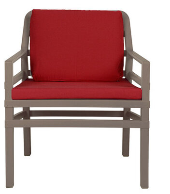 Nardi Aria Kunststof Loungestoel kleur: tortora/rood