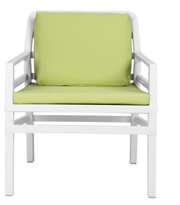 Nardi Aria Kunststof Loungestoel kleur: wit/lime