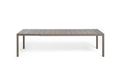 Nardi Rio alulumiun uitschuif tafel 210/280x100 cm kleur: tortora