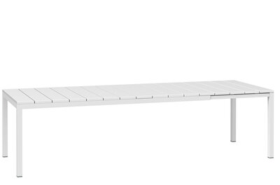 Nardi Rio alulumiun uitschuif tafel 210/280x100 cm kleur: wit