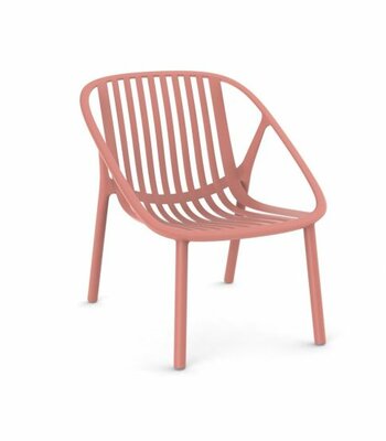 Resol Kunststof loungestoel Bini kleur: terra cotta