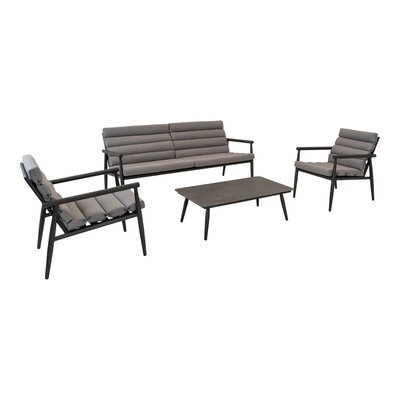 Loungeset Harper Stone - gecoat aluminium frame -  Lesli living