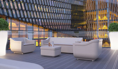 Club loungeset kleur: wit