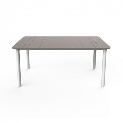 Resol Kunststof Tuintafel Noa 160x90 cm, kleur: wit/taupe