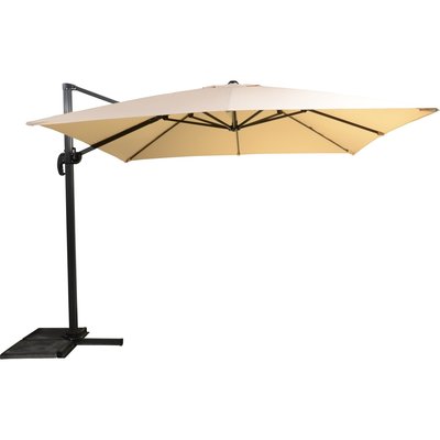 Zweefparasol vierkant 3 meter, kleur: ecru