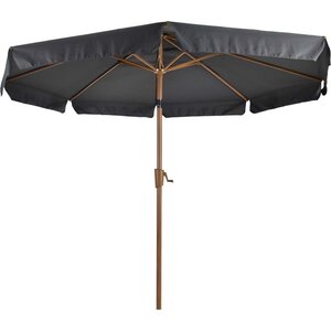 Lesli Living Libra - Staande Parasol - Rond 3 meter - Houtlook - Zwart