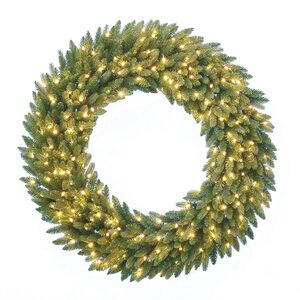 Kerstkrans Grande Fir - 91 cm - 150 warm witte leds