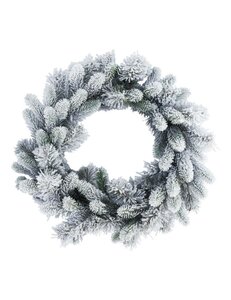Greenhaven Rocky - Kerstkrans - Rond 80 cm - mix PE 80 - Flocked