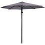 Lesli Living Libra Push Up - Staande Parasol - Rond 3 meter - Grijs
