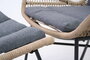 Retro look loungeset Rome - 2-zits loungebank - 2 loungestoelen - inclusief kussens en loungetafel_