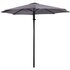 Lesli Living Libra Push Up - Staande Parasol - Rond 3 meter - Grijs